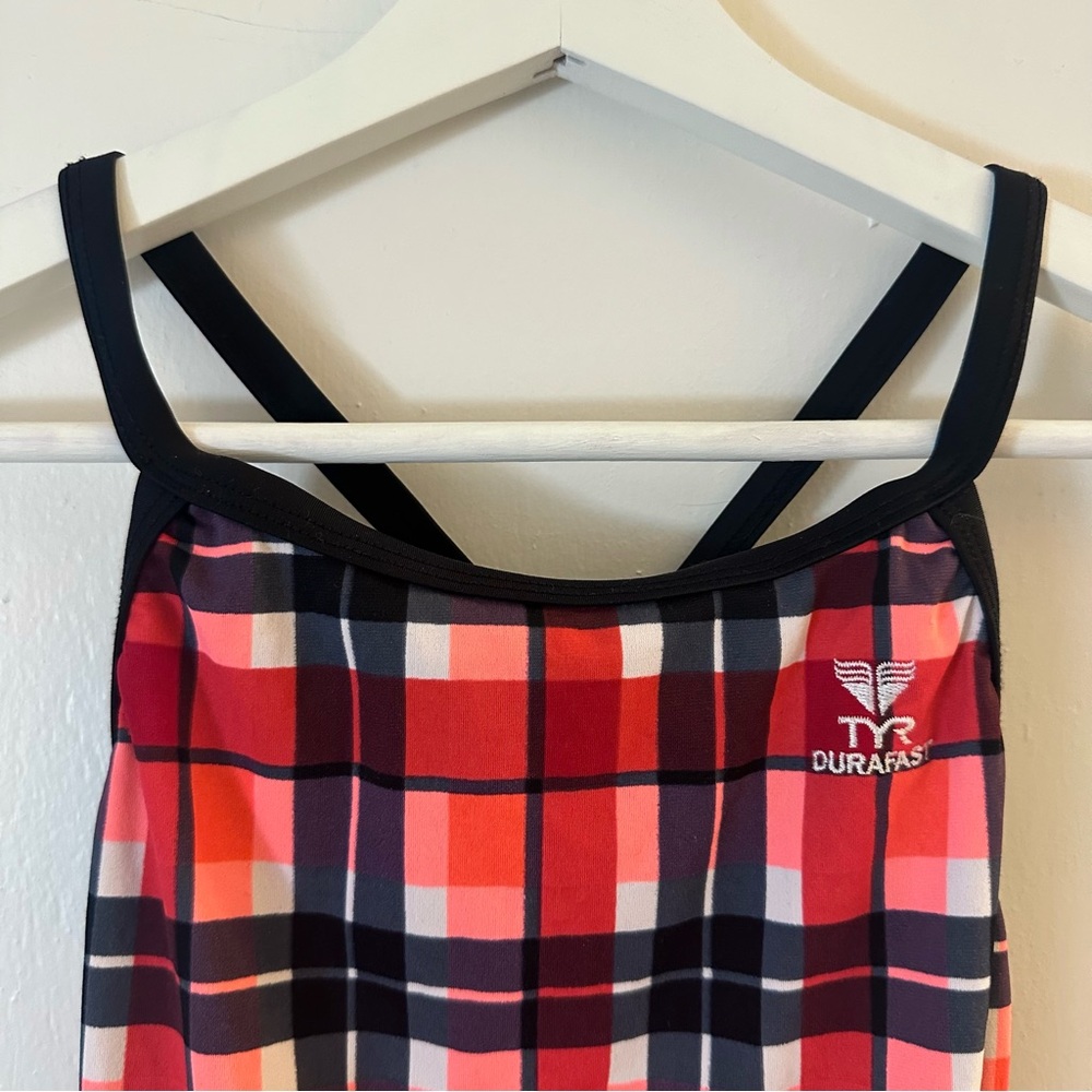 TYR Red Plaid Swimsuit, size XS